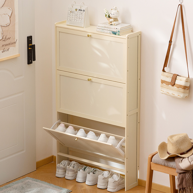 Shoe Rack Cabinet Narrow Entryway - Ultra Slim Shoe Cabinet for Entryway,