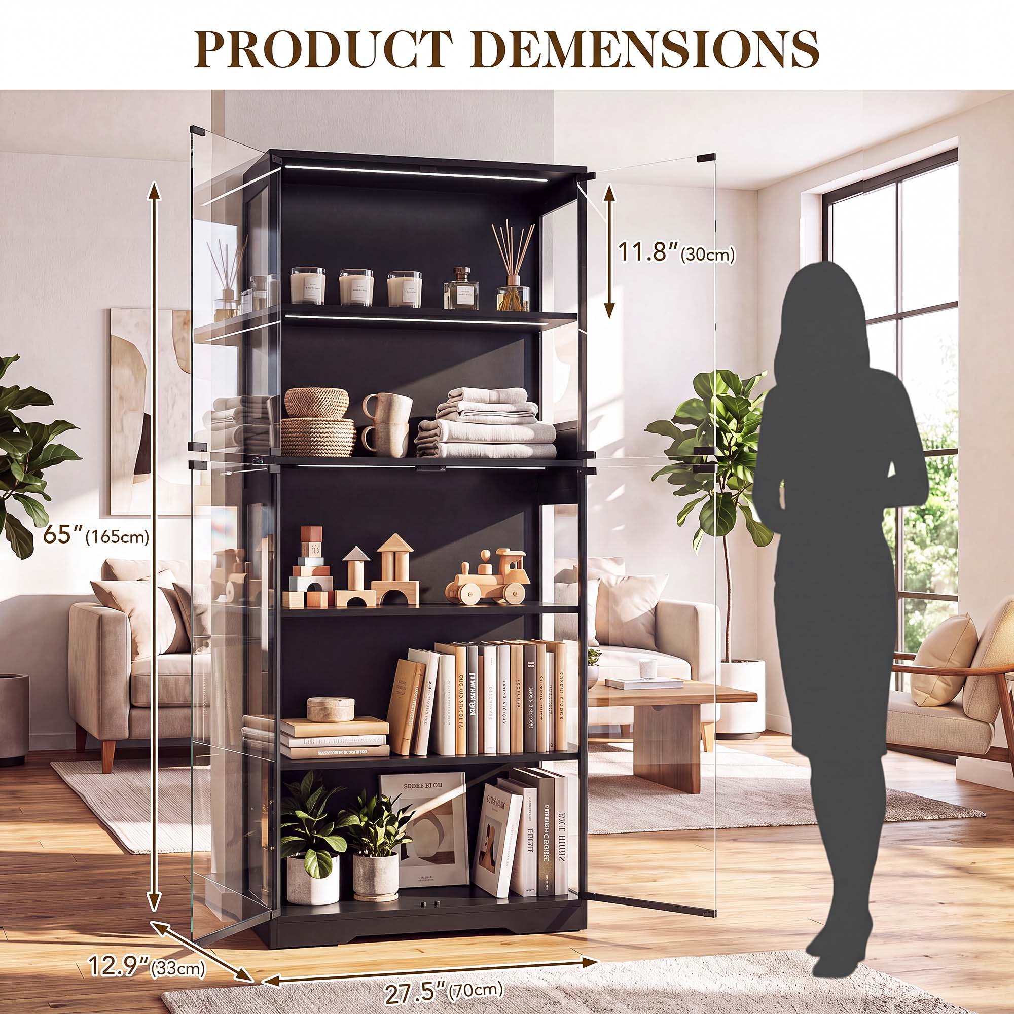 TCGBKAF 5‑Tier Display Cabinet - đánh giá và giá Office Furniture