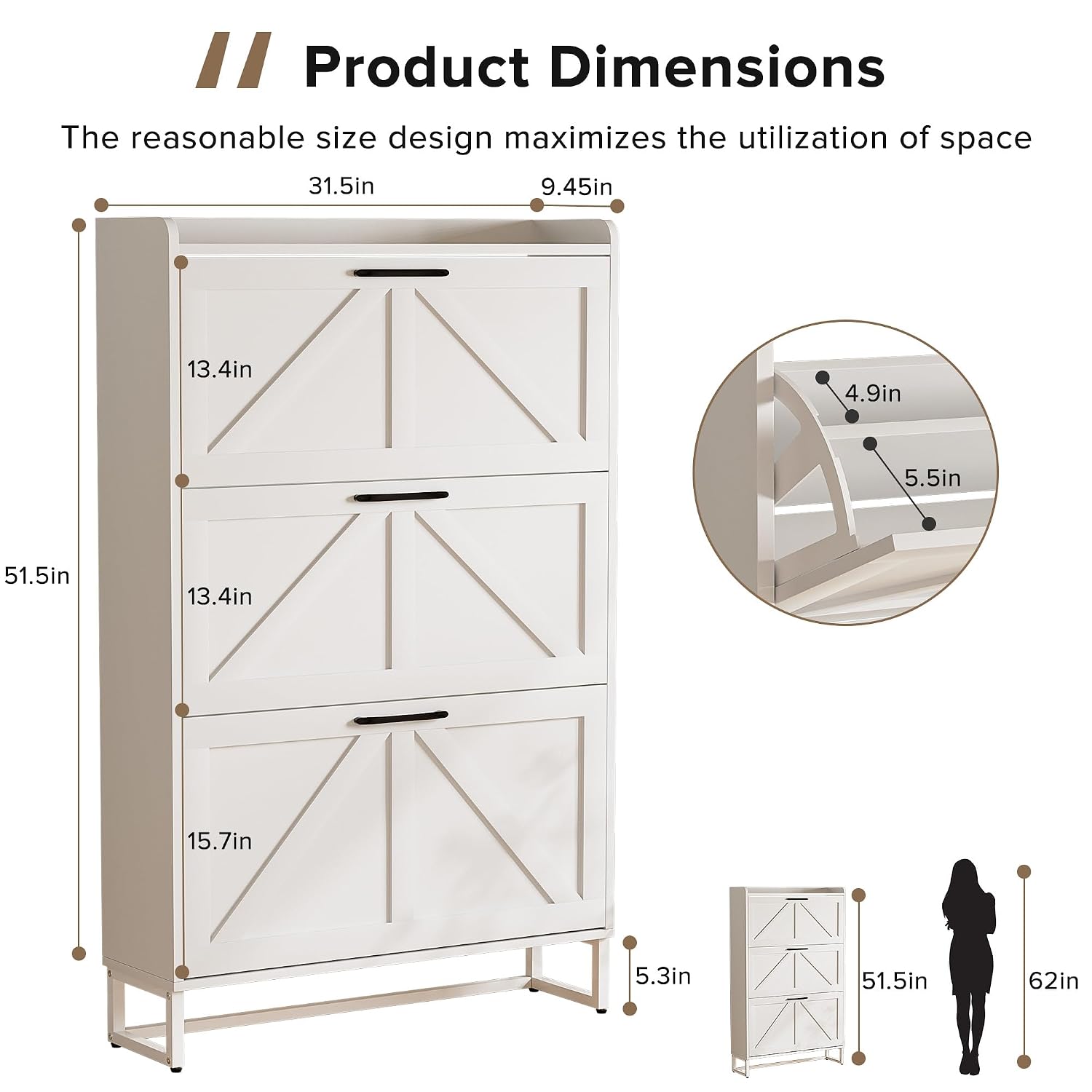 Narrow Shoe Cabinet 3 Flip Dra - đánh giá và giá Shoe Rack Cabinet Narrow Entryway