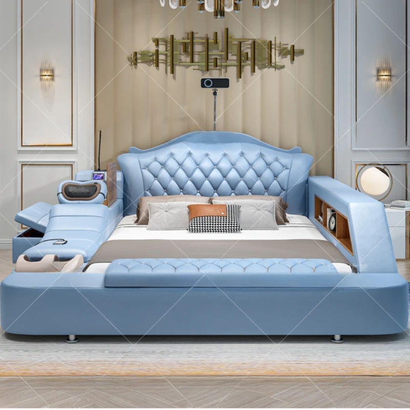 Headboard Storage Double Bed D - đánh giá và giá King Size Bed Frame With Storage Drawers