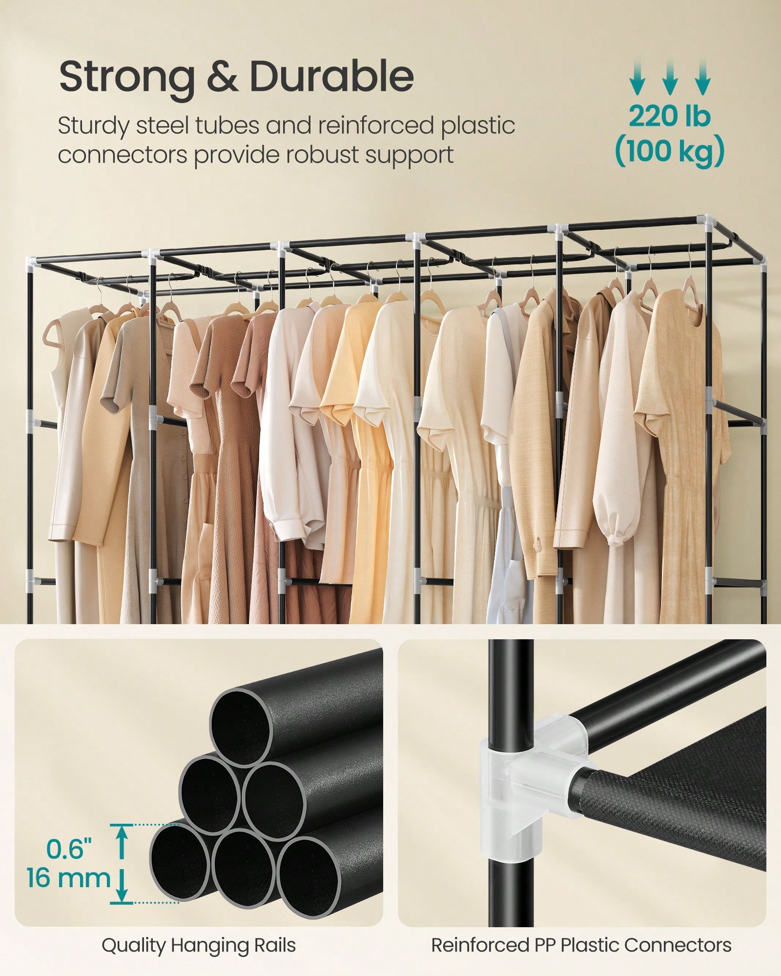 83 Inch Extra Large Portable C - đánh giá và giá Wardrobe Closet Portable Fabric Cover