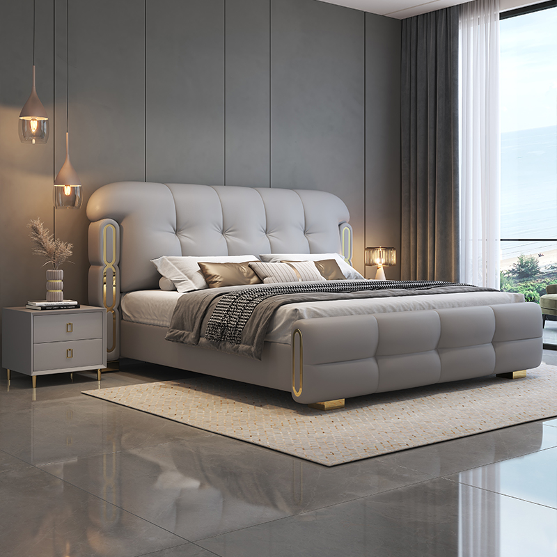 Modern Luxury Wooden Bedroom F - đánh giá và giá King Size Bed Frame With Storage Drawers