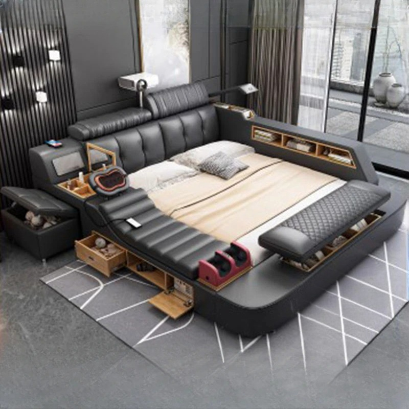 Headboard Storage Double Bed W - đánh giá và giá King Size Bed Frame With Storage Drawers