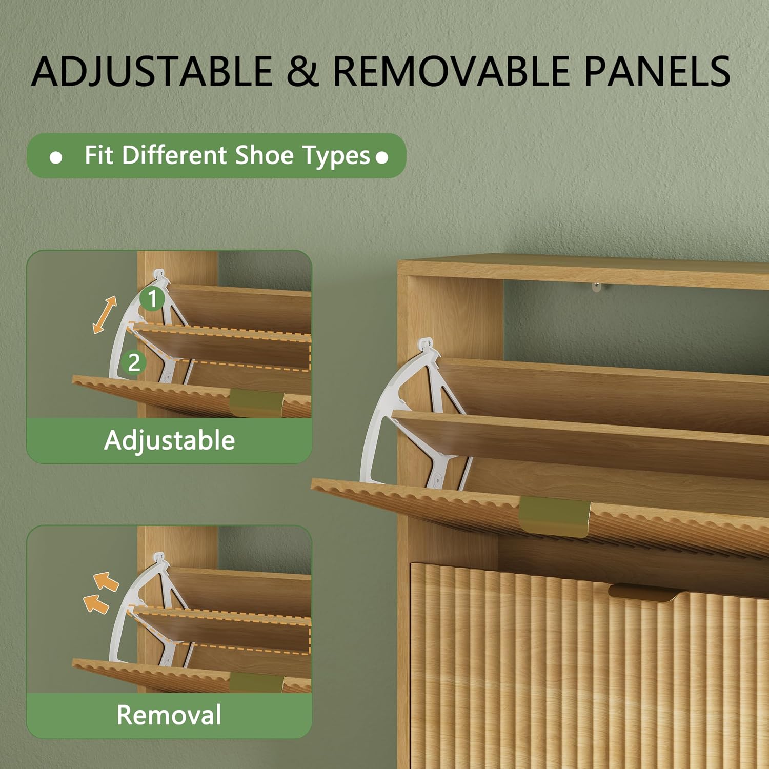 Shoe Cabinet 3 Flip Drawers, 5 - đánh giá và giá Shoe Rack Cabinet Narrow Entryway