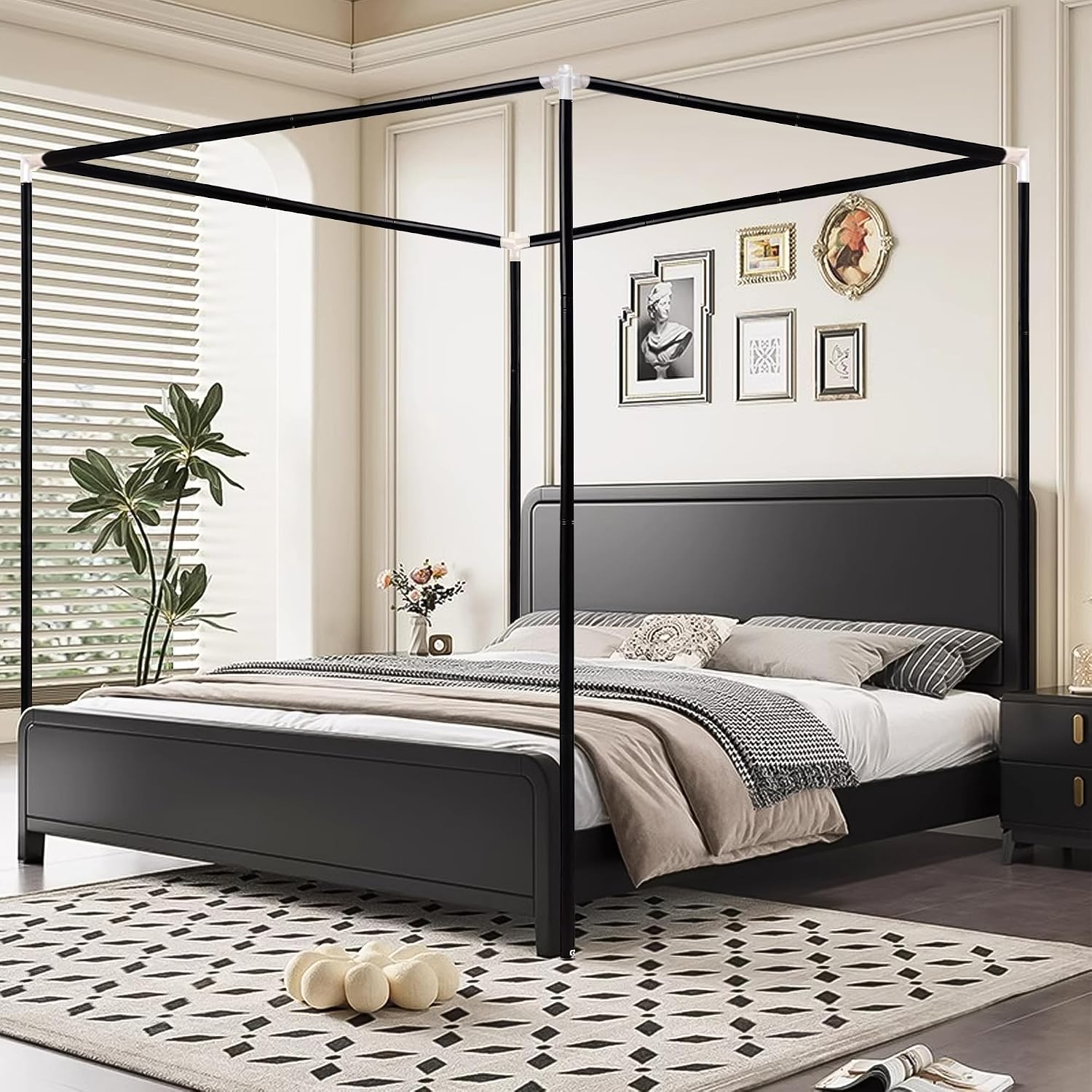 Stainless Steel Canopy Bed Fra - đánh giá và giá Canopy Bed Frame Metal Queen