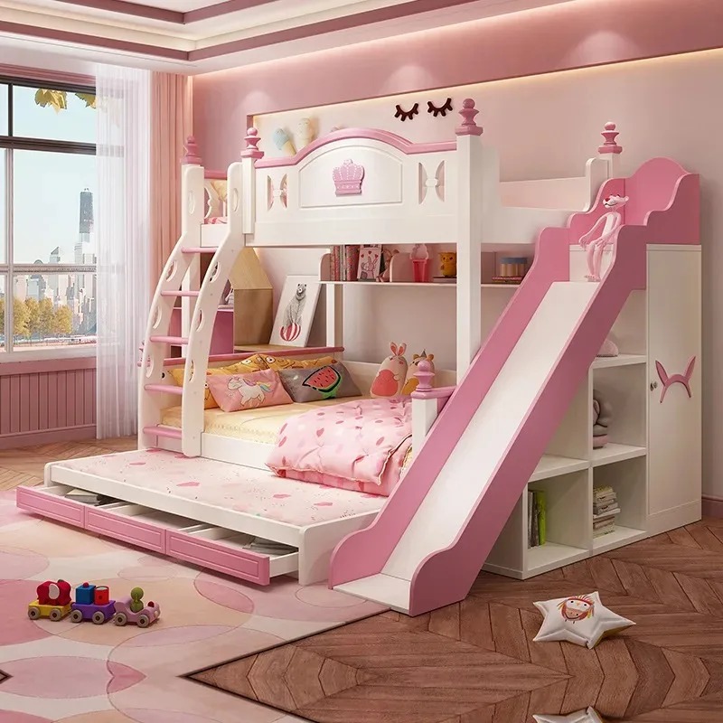Children Bedroom Furniture Chi - đánh giá và giá Bunk Bed With Stairs And Slide
