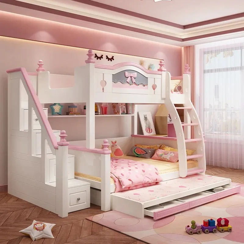 Children Bedroom Furniture Chi - đánh giá và giá Bunk Bed With Stairs And Slide