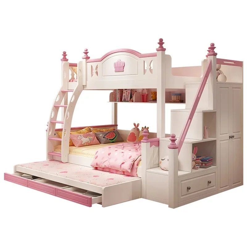 Children Bedroom Furniture Chi - đánh giá và giá Bunk Bed With Stairs And Slide