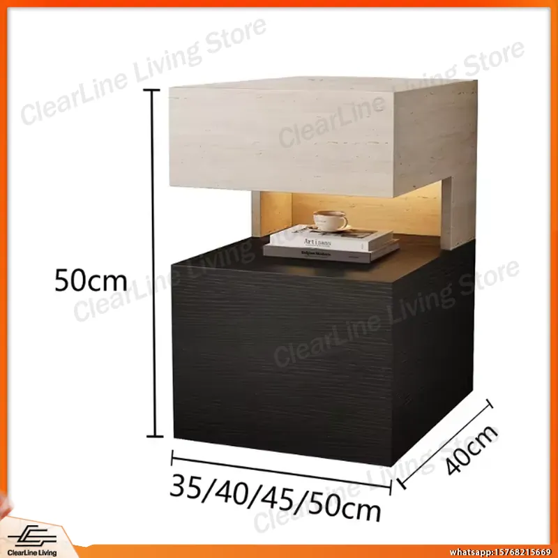 Solid Wood Nightstand Minimali - đánh giá và giá Floating Nightstand With Led Light