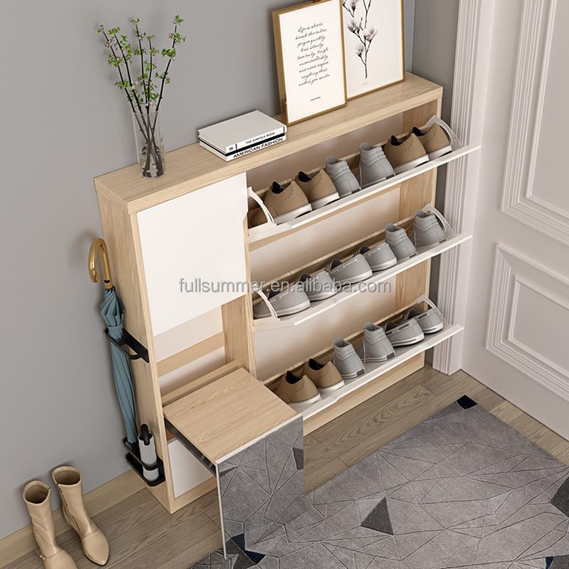 Slim Shoe Cabinet, 17cm/6.7 in - đánh giá và giá Shoe Rack Cabinet Narrow Entryway
