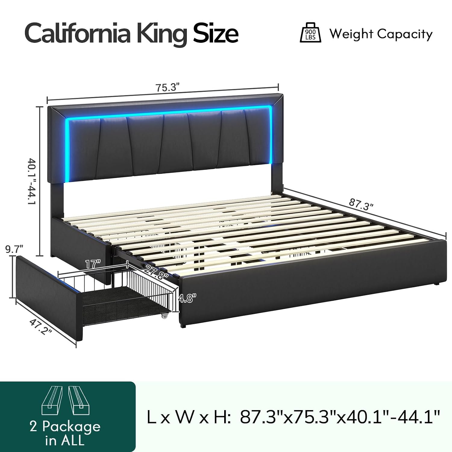 California King Bed Frame with - đánh giá và giá King Size Bed Frame With Storage Drawers
