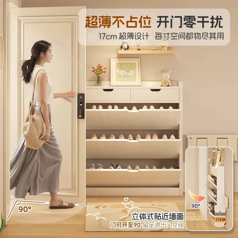 Solid Wood Core Shoe Cabinet 1 - đánh giá và giá Shoe Rack Cabinet Narrow Entryway