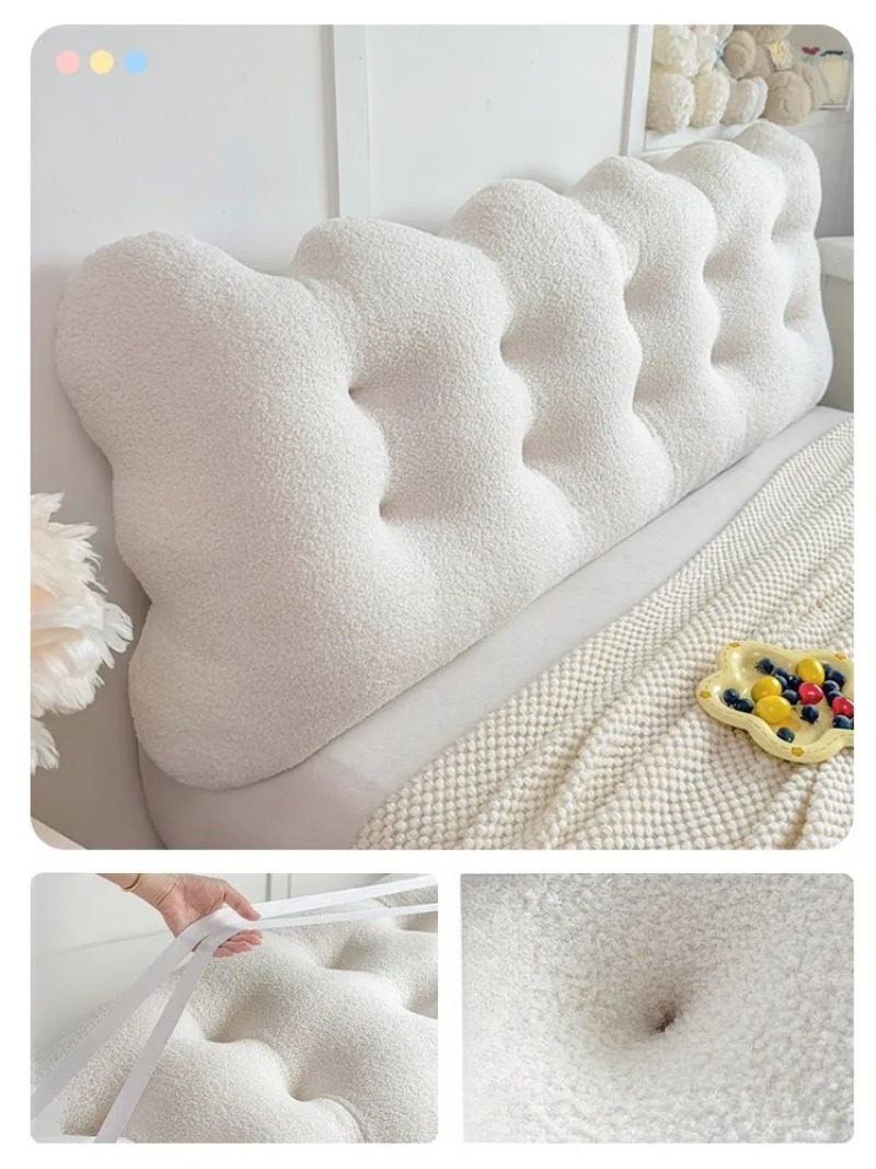 90x50x15cm Teddy Fleece Headbo - đánh giá và giá Headboard Cushion Backrest Tatami